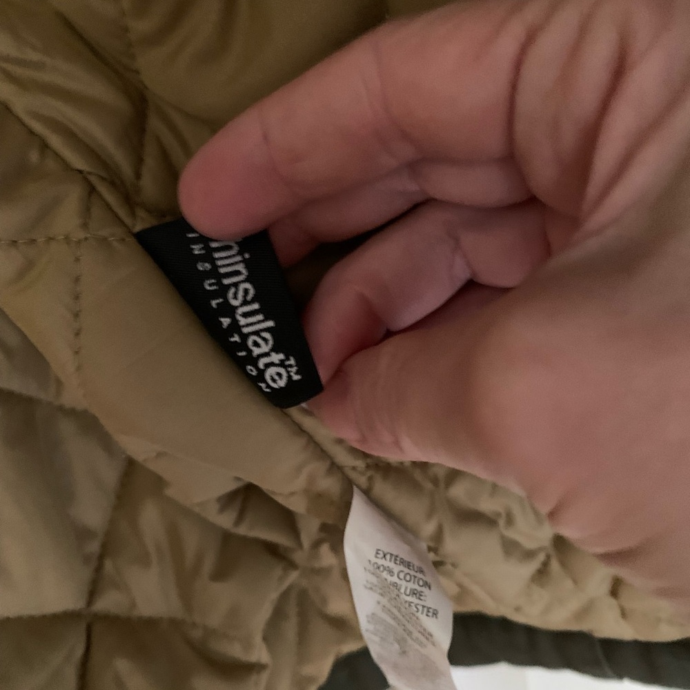 L.L. Bean Olive Green Jacket with Brown Collar - Picture 5 of 7